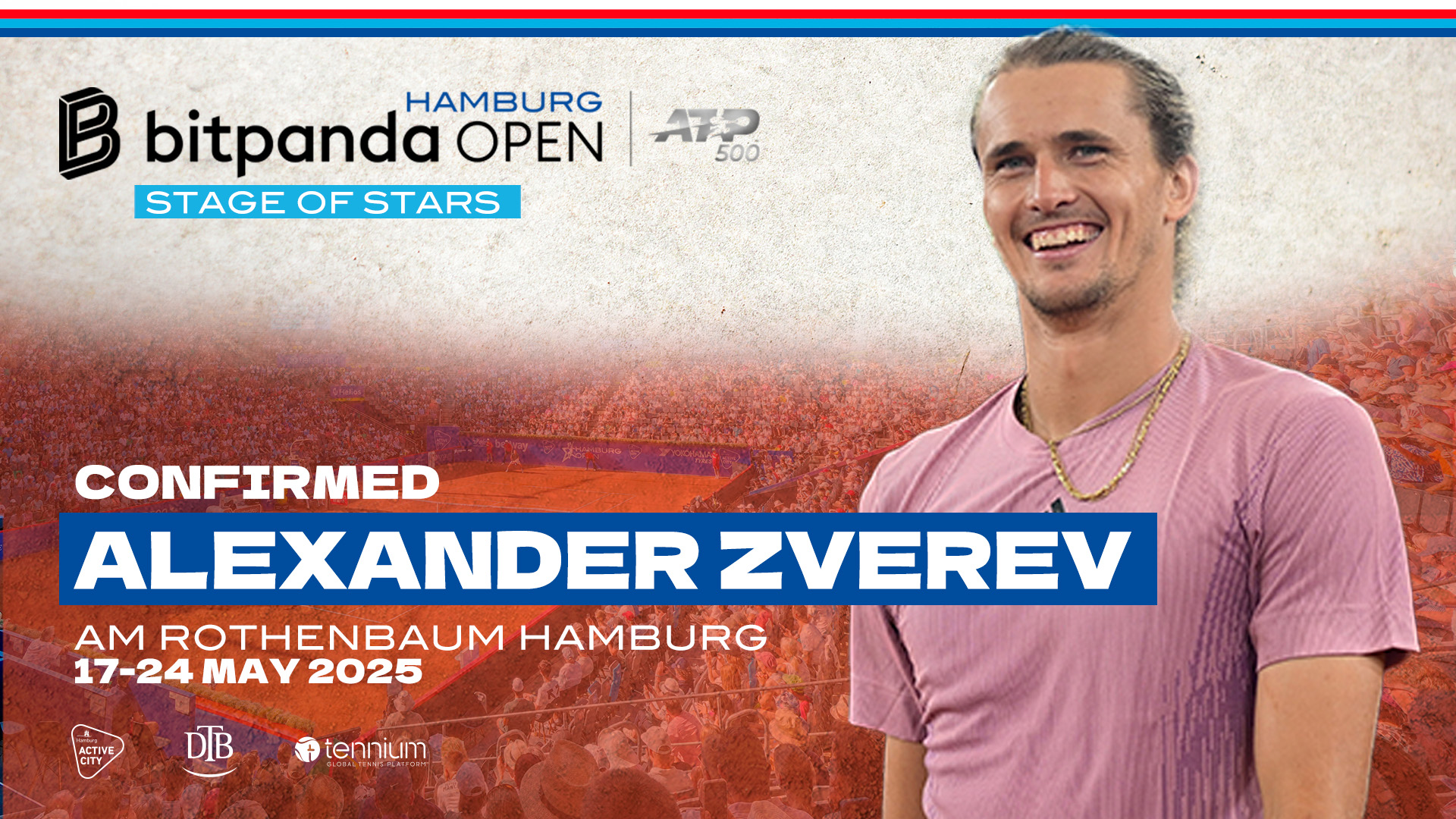 Zverev Comes Home: Set to Play the 2025 Bitpanda Hamburg Open