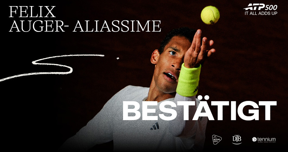 Félix Auger-Aliassime kommt auch 2026 an den Rothenbaum – Zweiter Top-Ten- Spieler nach Alexander Zverev in Hamburg dabei